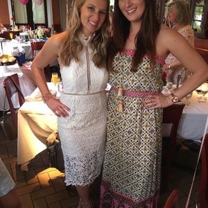 Lulus white bridal shower dress -medium worm once